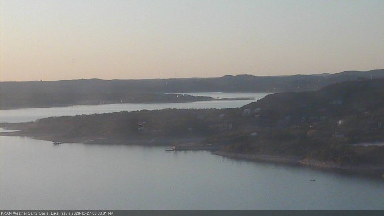 Lake Travis webcam, February 27, 2020 6:00 PM CT