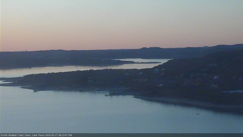 Lake Travis webcam, February 27, 2020 6:25 PM CT
