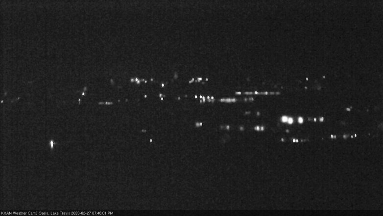 Lake Travis webcam, February 27, 2020 7:45 PM CT