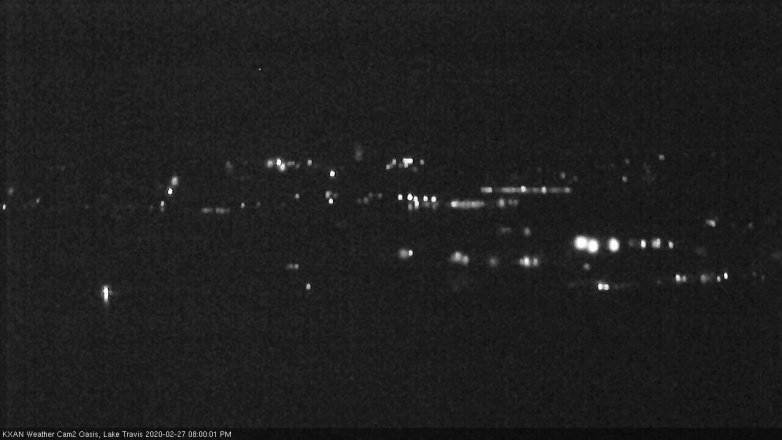 Lake Travis webcam, February 27, 2020 8:00 PM CT