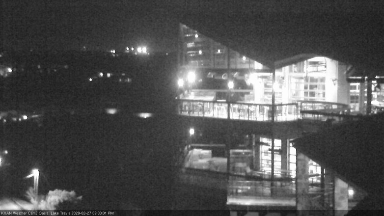 Lake Travis webcam, February 27, 2020 9:00 PM CT