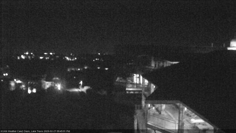 Lake Travis webcam, February 27, 2020 9:45 PM CT