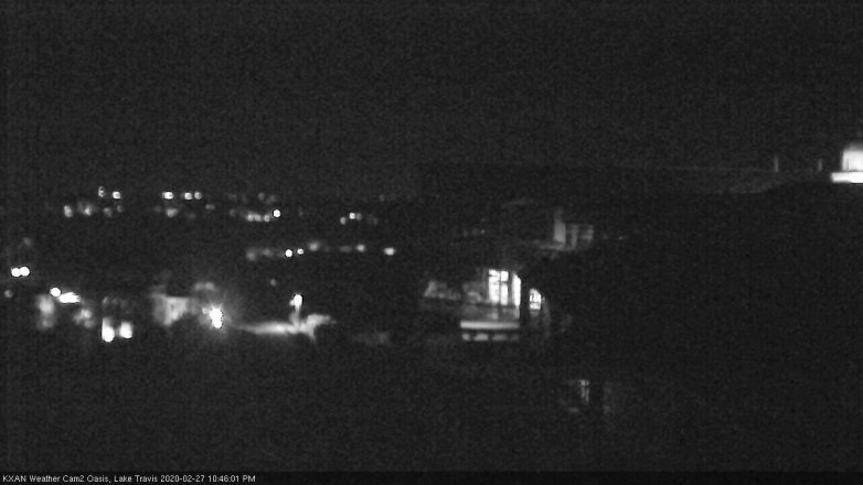 Lake Travis webcam, February 27, 2020 10:45 PM CT