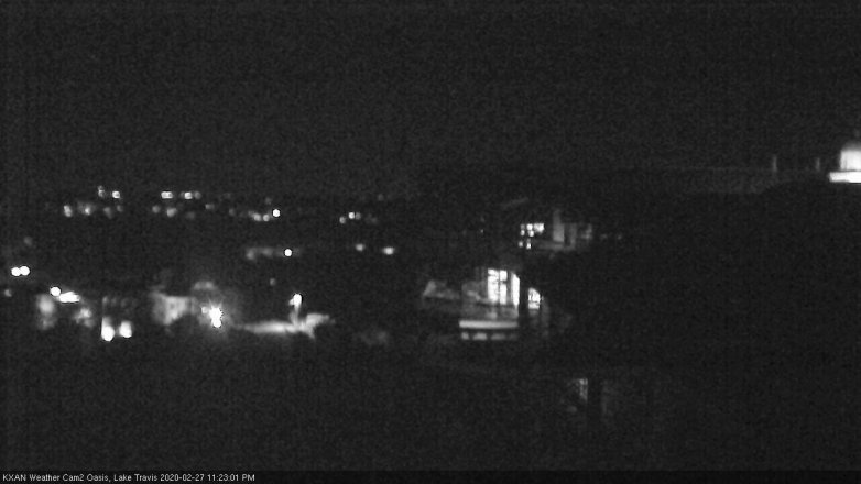 Lake Travis webcam, February 27, 2020 11:25 PM CT
