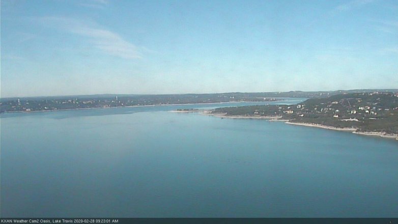 Lake Travis webcam, February 28, 2020 9:25 AM CT