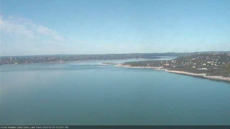Lake Travis webcam, February 28, 2020 10:25 AM CT