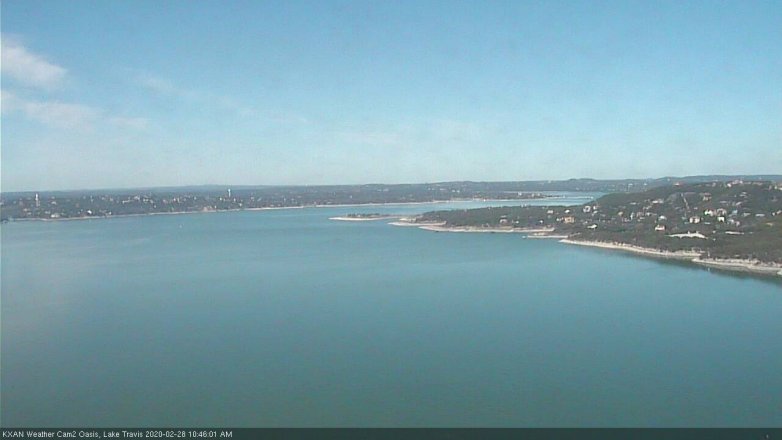 Lake Travis webcam, February 28, 2020 10:45 AM CT