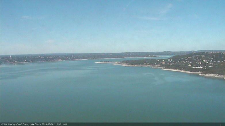 Lake Travis webcam, February 28, 2020 11:25 AM CT