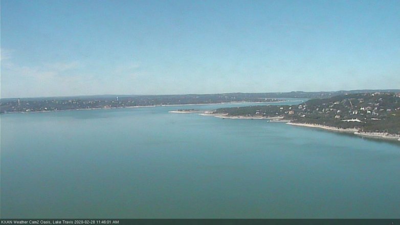 Lake Travis webcam, February 28, 2020 11:45 AM CT