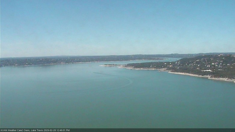 Lake Travis webcam, February 28, 2020 12:45 PM CT