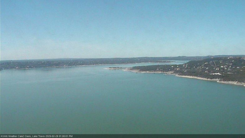 Lake Travis webcam, February 28, 2020 1:00 PM CT