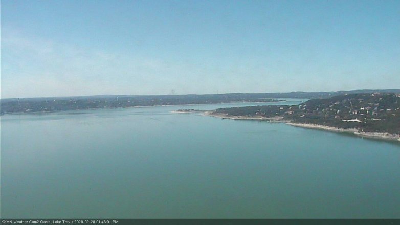 Lake Travis webcam, February 28, 2020 1:45 PM CT