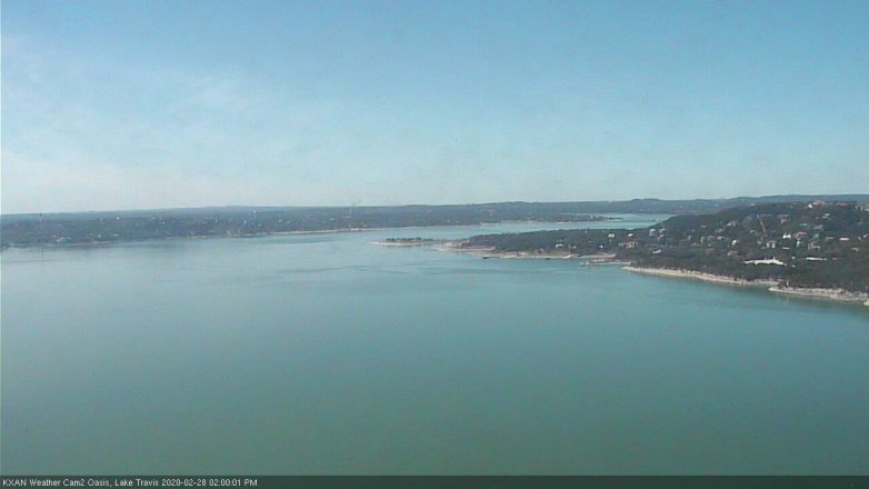 Lake Travis webcam, February 28, 2020 2:00 PM CT