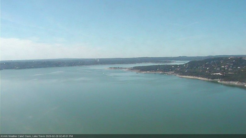 Lake Travis webcam, February 28, 2020 2:45 PM CT