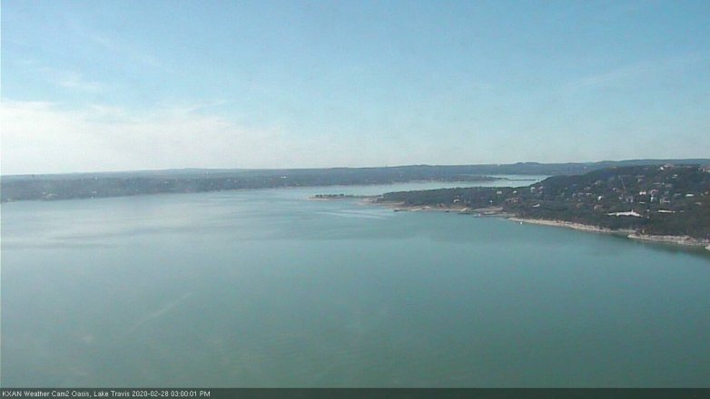 Lake Travis webcam, February 28, 2020 3:00 PM CT