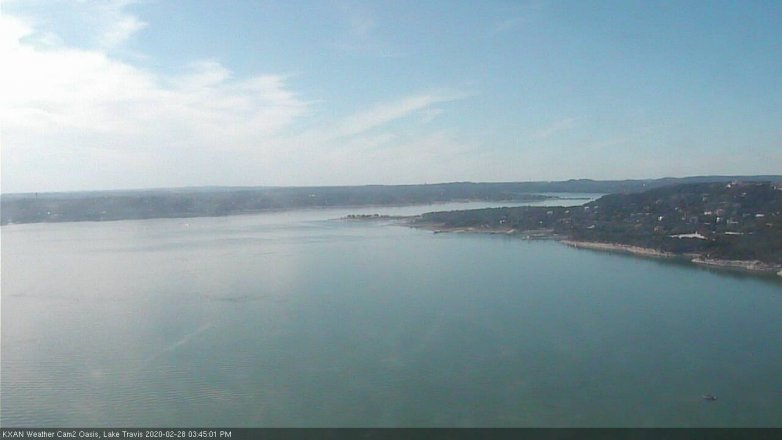 Lake Travis webcam, February 28, 2020 3:45 PM CT