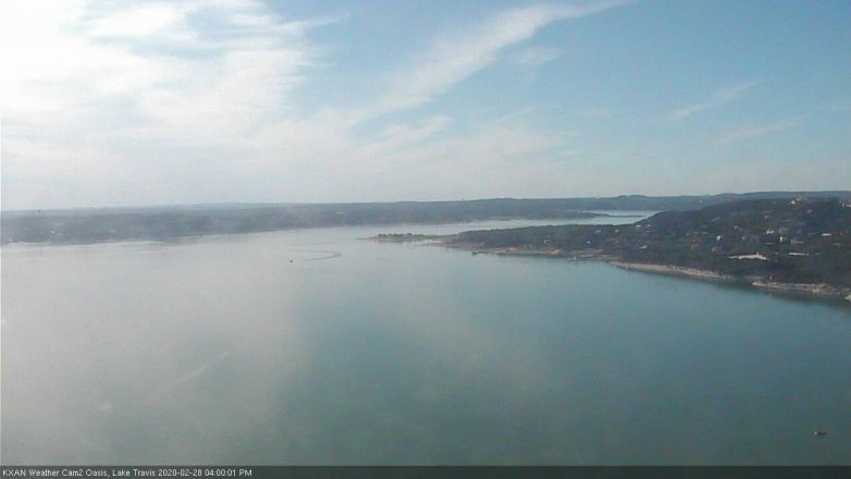 Lake Travis webcam, February 28, 2020 4:00 PM CT