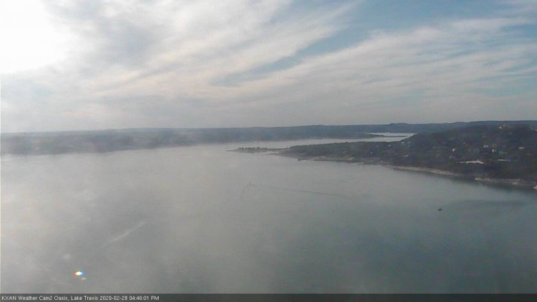 Lake Travis webcam, February 28, 2020 4:45 PM CT