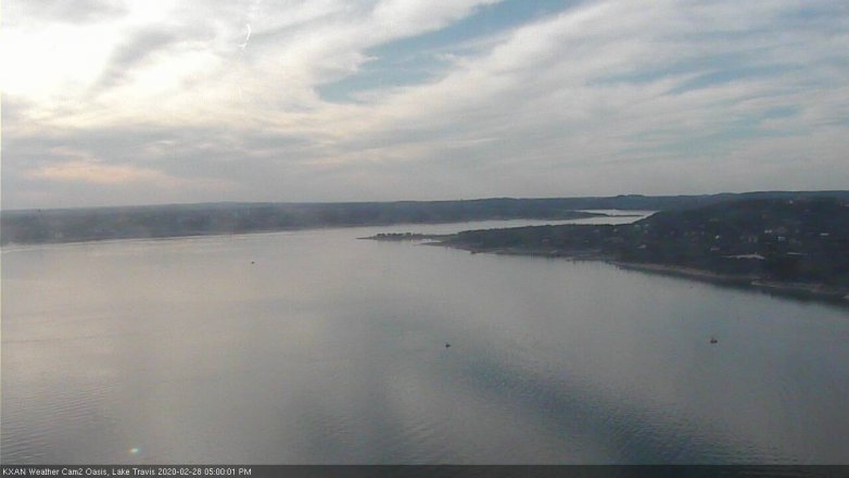 Lake Travis webcam, February 28, 2020 5:00 PM CT