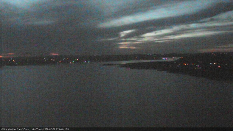 Lake Travis webcam, February 28, 2020 7:00 PM CT