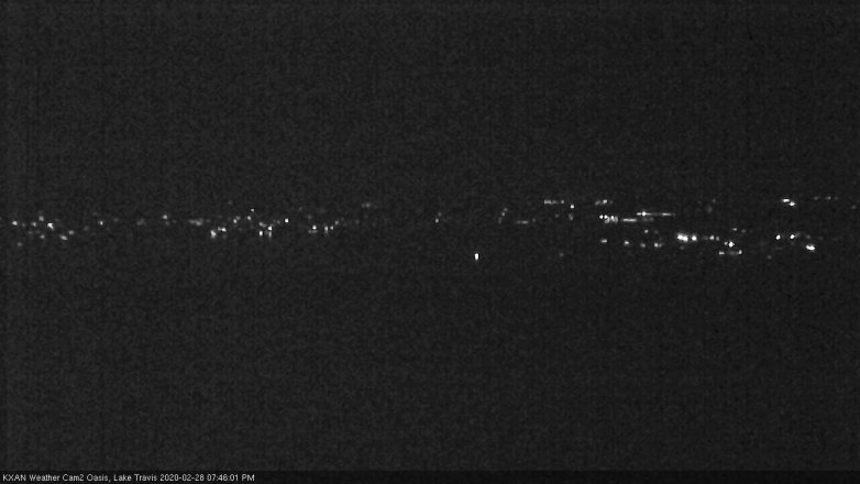 Lake Travis webcam, February 28, 2020 7:45 PM CT
