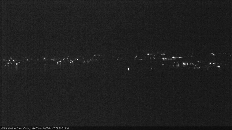 Lake Travis webcam, February 28, 2020 8:25 PM CT