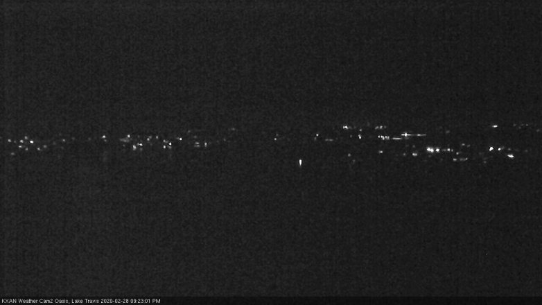 Lake Travis webcam, February 28, 2020 9:25 PM CT