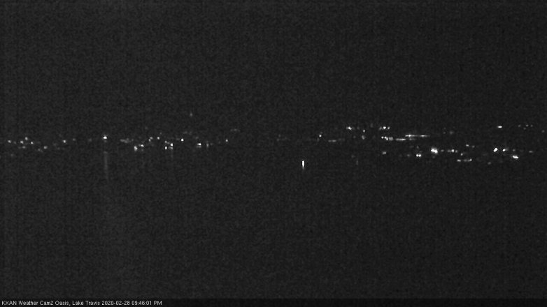 Lake Travis webcam, February 28, 2020 9:45 PM CT