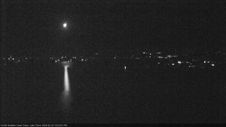 Lake Travis webcam, February 28, 2020 10:25 PM CT