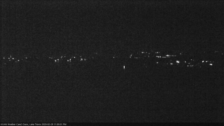 Lake Travis webcam, February 28, 2020 11:00 PM CT