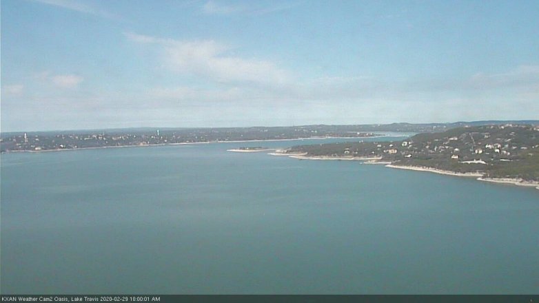 Lake Travis webcam, February 29, 2020 10:00 AM CT