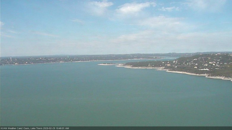 Lake Travis webcam, February 29, 2020 10:45 AM CT