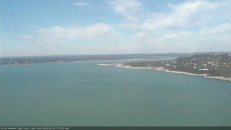 Lake Travis webcam, February 29, 2020 11:25 AM CT