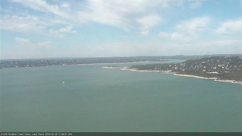 Lake Travis webcam, February 29, 2020 11:45 AM CT