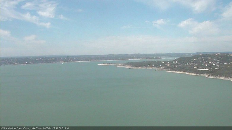 Lake Travis webcam, February 29, 2020 12:00 PM CT