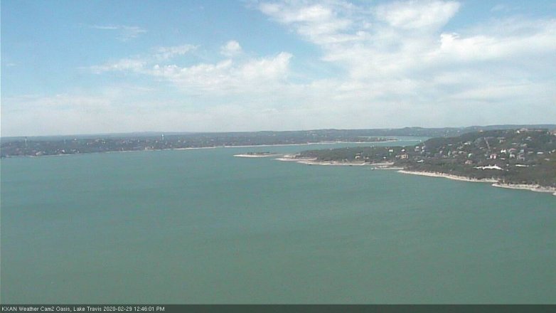 Lake Travis webcam, February 29, 2020 12:45 PM CT