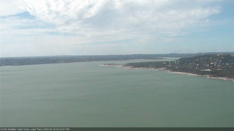 Lake Travis webcam, February 29, 2020 2:25 PM CT