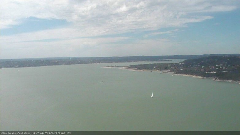 Lake Travis webcam, February 29, 2020 2:45 PM CT