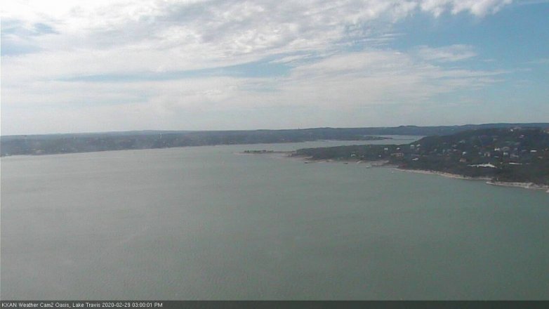 Lake Travis webcam, February 29, 2020 3:00 PM CT