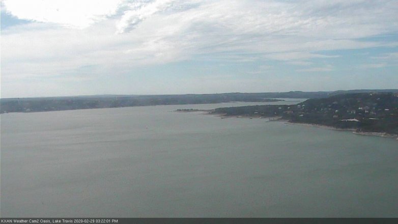 Lake Travis webcam, February 29, 2020 3:25 PM CT