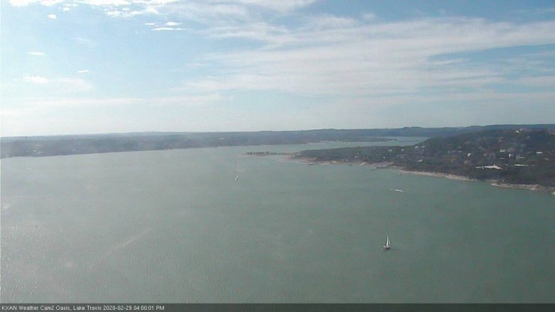 Lake Travis webcam, February 29, 2020 4:00 PM CT