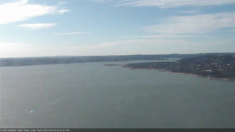 Lake Travis webcam, February 29, 2020 4:25 PM CT