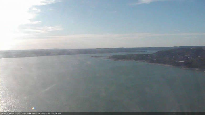Lake Travis webcam, February 29, 2020 5:00 PM CT