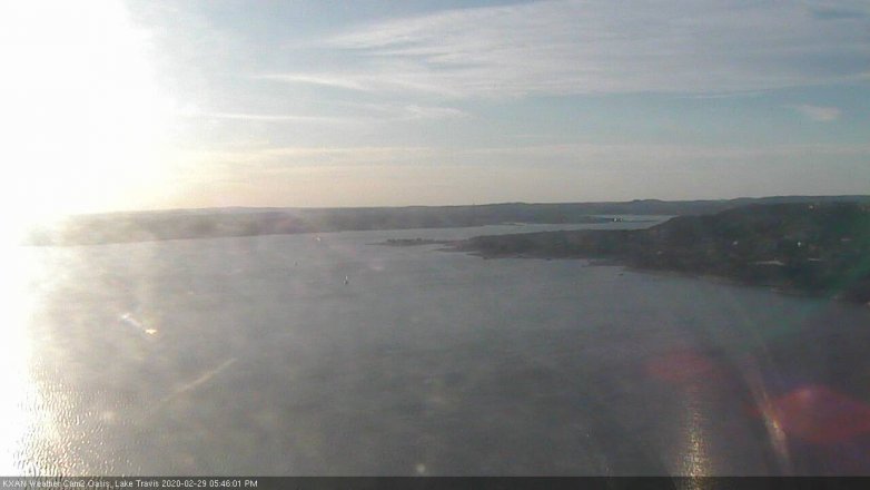 Lake Travis webcam, February 29, 2020 5:45 PM CT