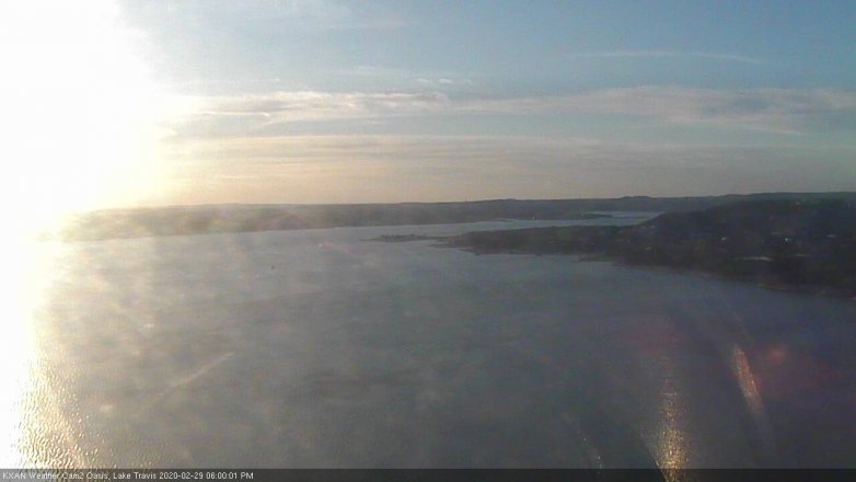 Lake Travis webcam, February 29, 2020 6:00 PM CT