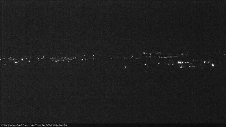 Lake Travis webcam, February 29, 2020 8:45 PM CT