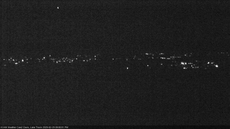 Lake Travis webcam, February 29, 2020 9:00 PM CT