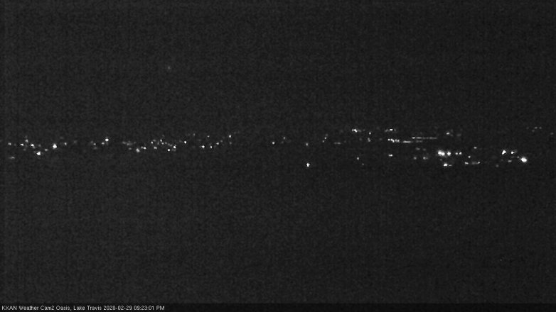 Lake Travis webcam, February 29, 2020 9:25 PM CT