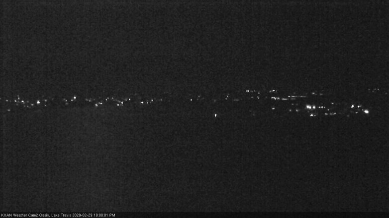 Lake Travis webcam, February 29, 2020 10:00 PM CT