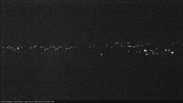 Lake Travis webcam, February 29, 2020 10:25 PM CT